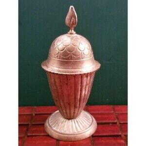 Vintage Victorian Style Decorative Silver Plated Lidded Urn 7.25" Tall